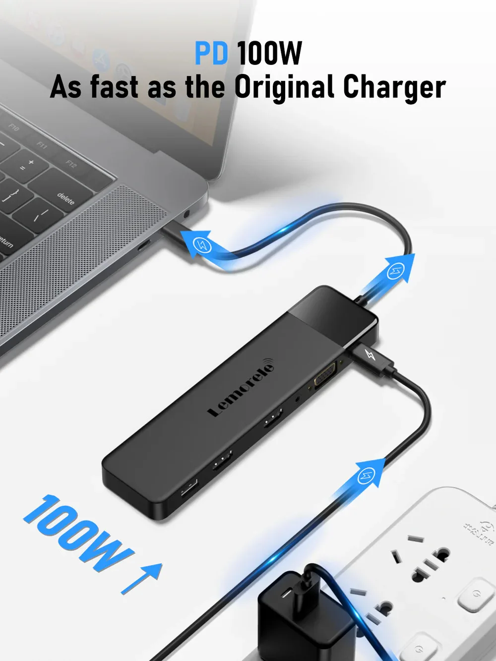 Lemorele TC200 Estación Docking USB-C 13 en 1 - Imagen 3