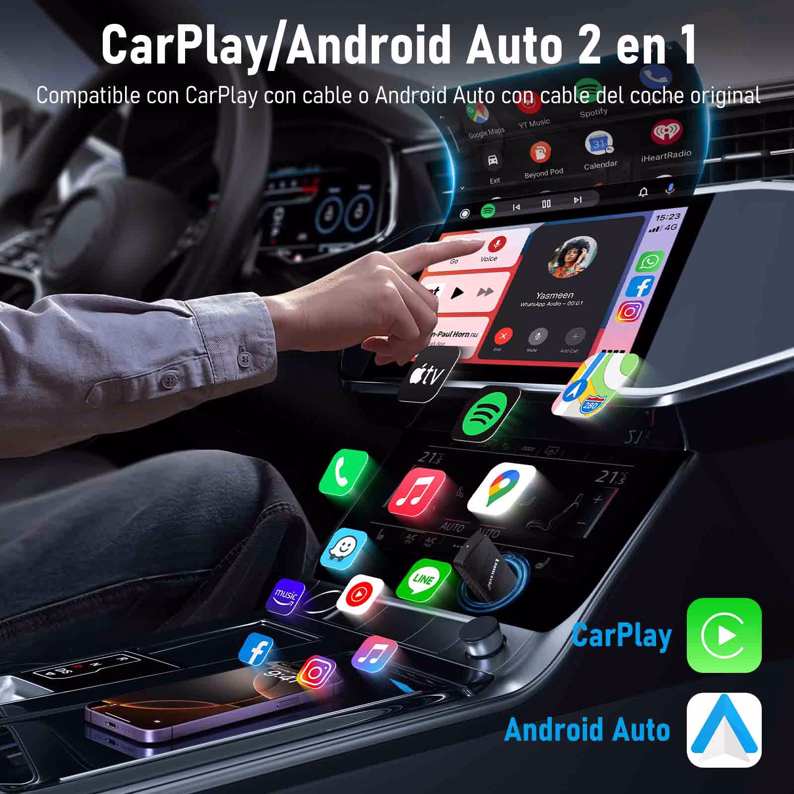 Lemorele Adaptador Inalámbrico Carplay - Imagen 3