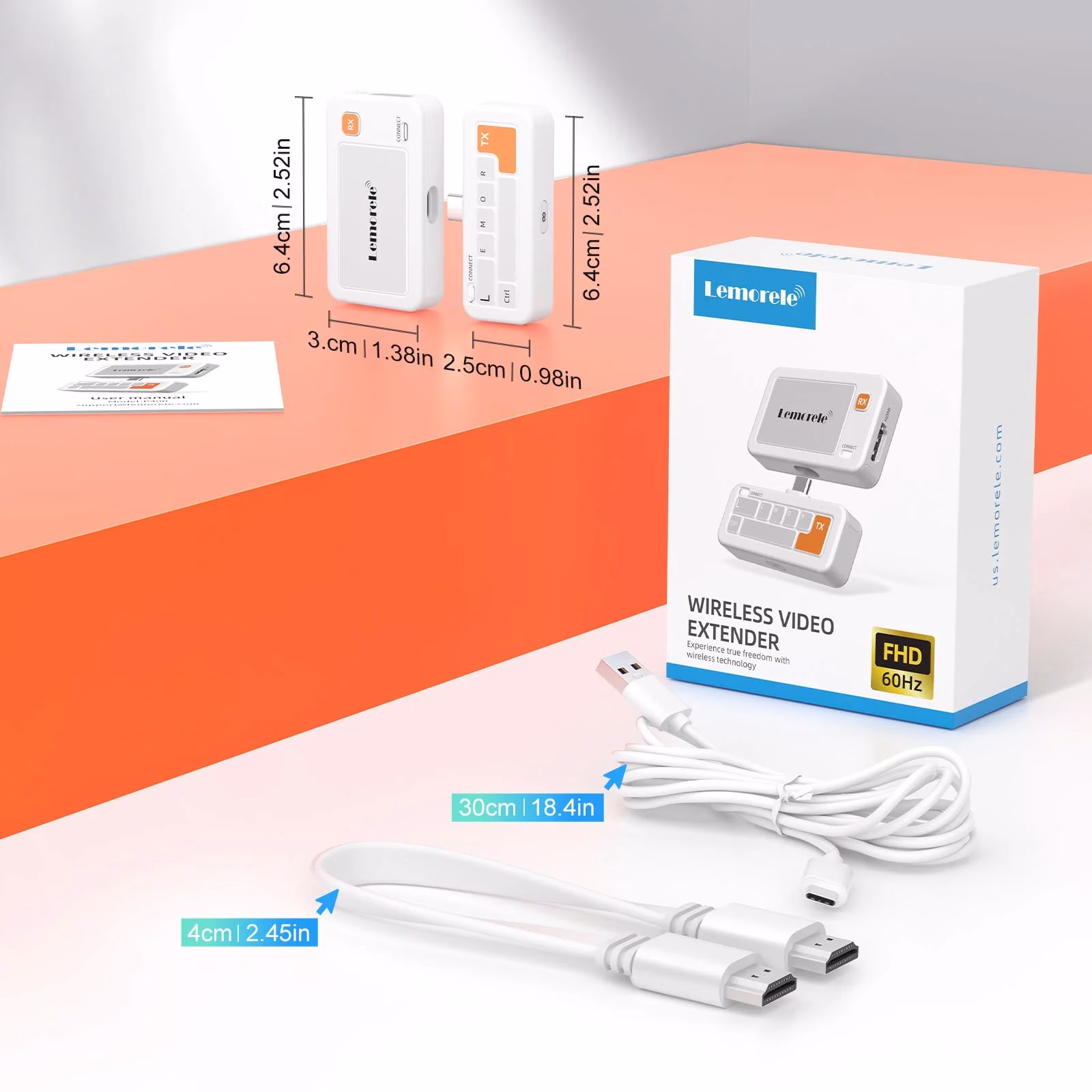 Lemorele P400 Wireless HDMI Multiples Transmisiones 1080P HD - Imagen 5