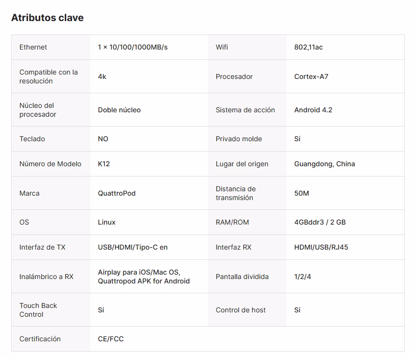 Lemorele K12U Sistema de Presentación Inalámbrico 4K - Imagen 6