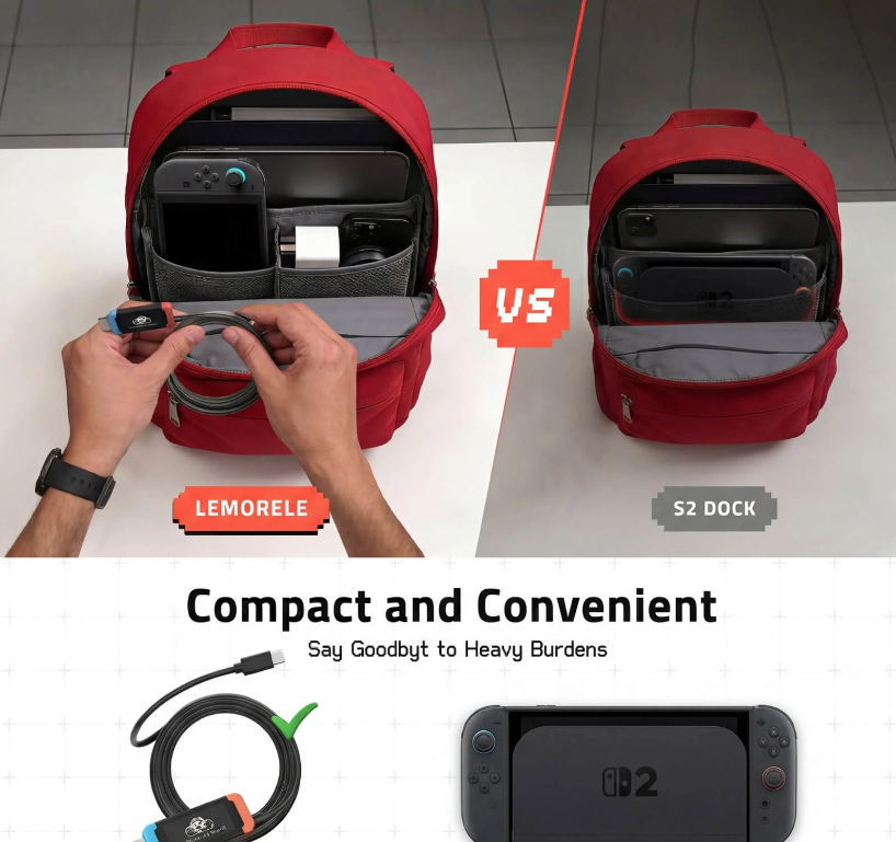 Lemorele L100 Cable USB-C a HDMI Para Nintendo Switch 2 - Imagen 4