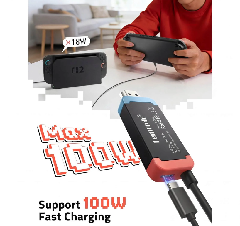 Lemorele L100 Cable USB-C a HDMI Para Nintendo Switch 2 - Imagen 5