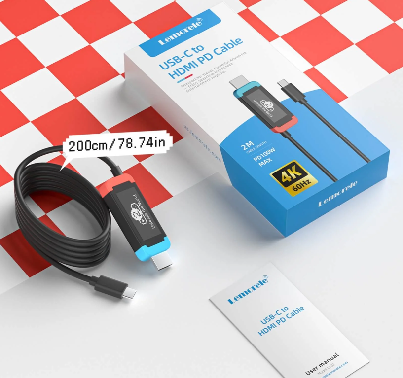 Lemorele L100 Cable USB-C a HDMI Para Nintendo Switch 2 - Imagen 7